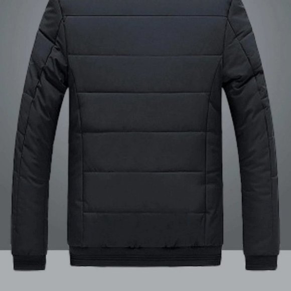 Black Mens Thermal Puffer Jacket - Picture 4 of 5